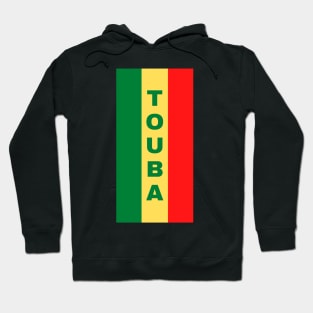 Touba City in Senegalese Flag Colors Vertical Hoodie